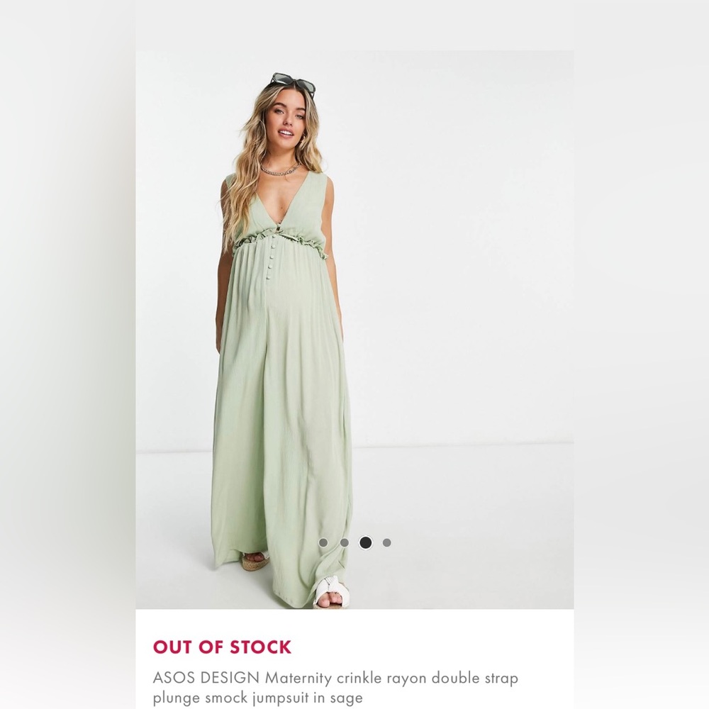 Asos Maternity Crinkle Rayon Jumpsuit